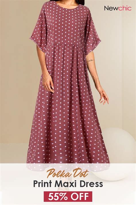 New Arrival Polka Dot Plus Size Maxi Dress Ladies Wear Women Wear Plus Size Maxi Dresses