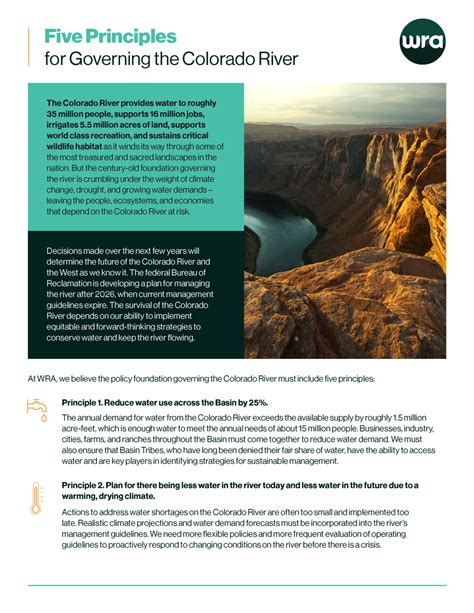 five principles for governing the colorado river western resource advocates