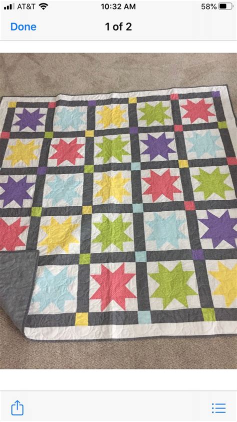 Rainbow Star Quilt Special Colorful Eight Point Star Quilt Etsy