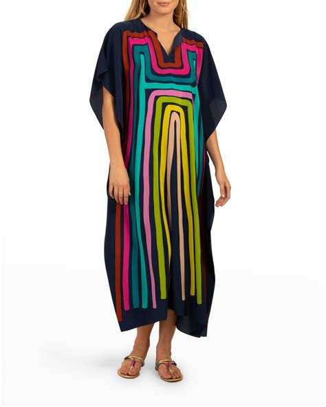 Trina Turk Theodora Kimono Sleeve Maxi Dress Neiman Marcus