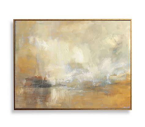 Original Beige Abstract Canvas Paintinglarge Sky Landscape Etsy Sky