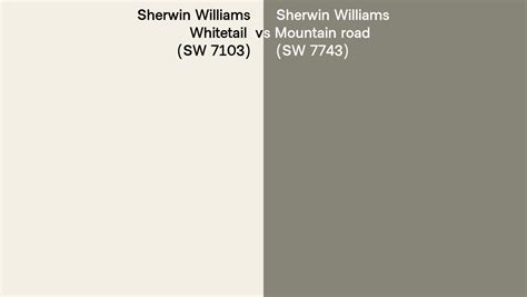 Sherwin Williams Whitetail Vs Mountain Road Side By Side Comparison