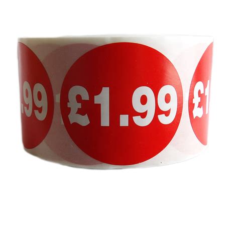 Buy 5000 Printed £199 Removable Price Labels Stickers 45mm Diameter