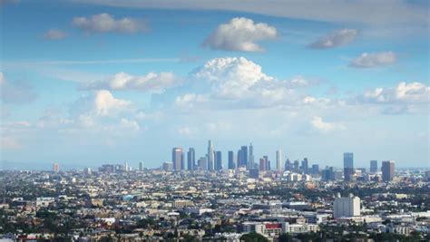 4k Los Angeles City Skyline Changing From Day To Night Timelapse