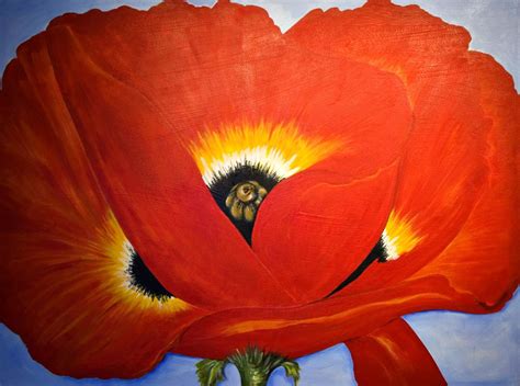 Red Poppy Painting Artwork Red Poppies