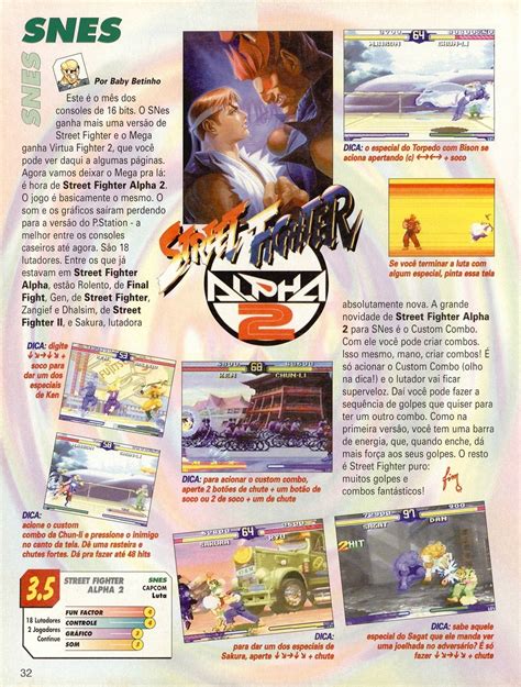 Street Fighter Alpha Of Super Nintendo In Super Gamepower N