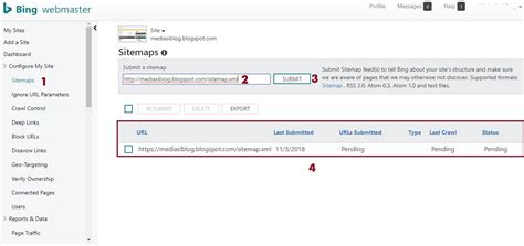 Cara Daftar Dan Submit Sitemap Blog Atau Web Ke Bing