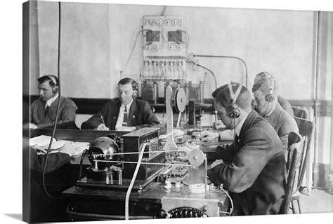 Students Practicing At The Marconi Wireless Telegraph Company School