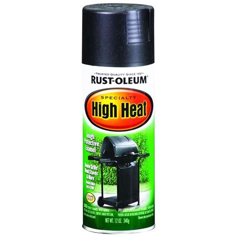 Rust Oleum Specialty 12 Oz High Heat Satin Bar B Que Black Spray Paint