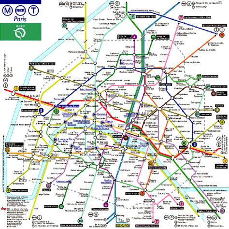 Mappa Della Metro Di Parigi Da Stampare