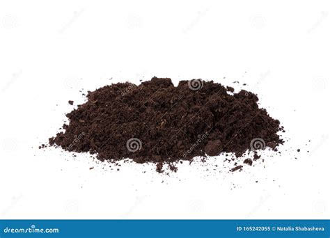 Patch Of Soil Or Mud Isolated On White Background Stock Image Image