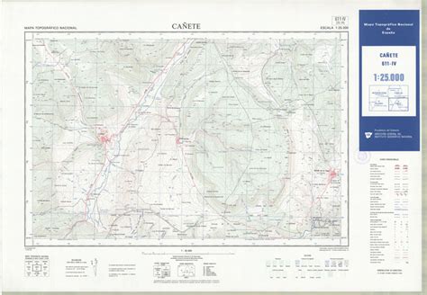 Cañete Mapa Topográfico Nacional 125000 1979