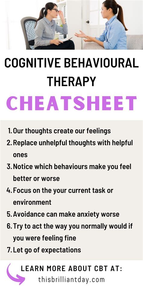 cognitive behavioural therapy cheatsheet the tools and techniques you need to know