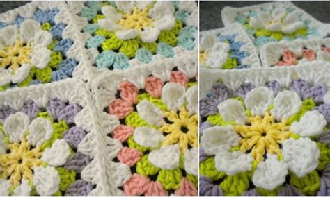 Flower Garden Granny Square Free Crochet Pattern Your Crochet