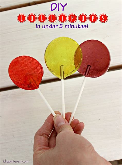 Diy Lollipops In Under 5 Minutes I Dig Pinterest