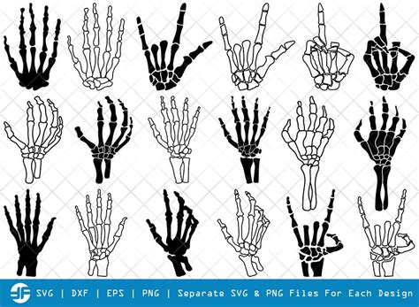 Skeleton Hand Svg Cut Files Skeleton Rock Hand Silhouette So Fontsy