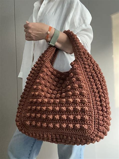 Ferrara Bag In Mm Cord Pattern By Iswoolish In Crochet Handbags