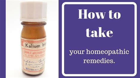 How To Take Your Homeopathic Remedy Youtube