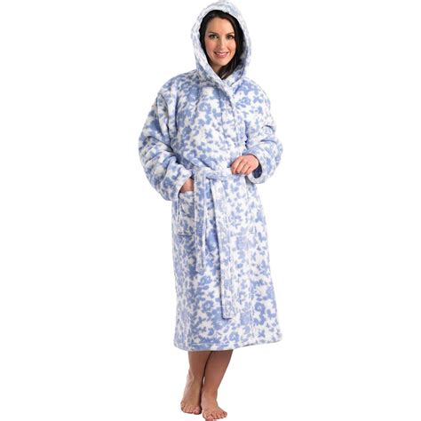 Ladies Slenderella Dressing Gown Polar Fleece Floral Style House Coat