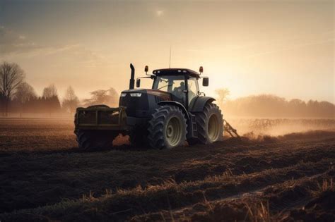 Premium Ai Image Tractor Driver Field Generate Ai