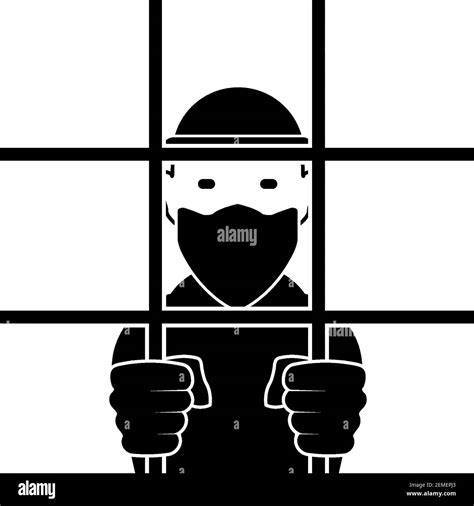 Inmate prisoner convict fence Stock Vector Images - Alamy