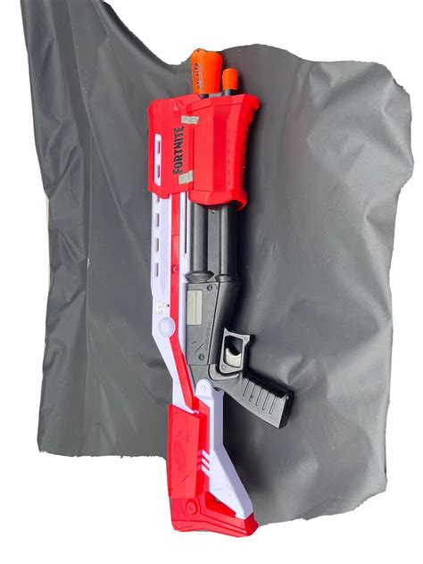 Nerf Ts Fortnite Bossmerg Red White Tactical Shotgun Blaster Toy Gun Ebay