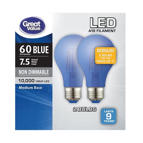 Great Value Led Light Bulb 75 Watts 60w Equivalent A19 Lamp E26