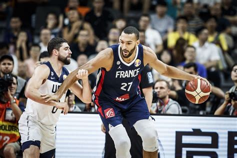 Rudy Gobert Dans Le 14 De Finale De Coupe Du Monde 2019 France Vs Usa Source Image Fiba