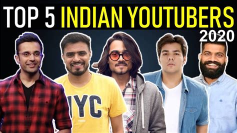 top 5 youtubers of india youtube