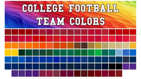 College Football Team Colors Photos