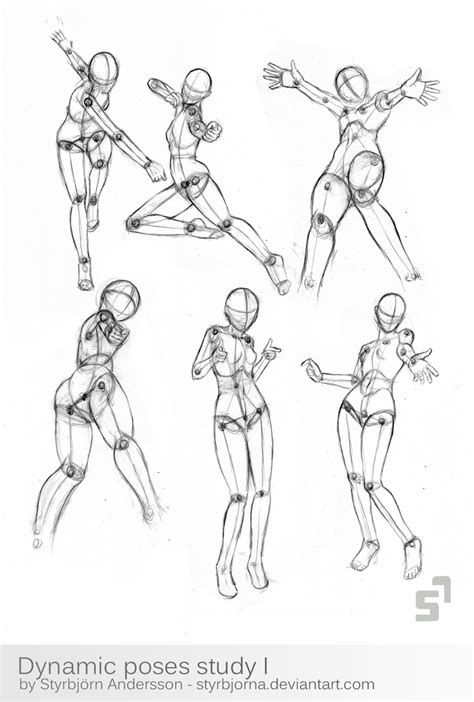 Dynamic Poses Study 1 By StyrbjornA Deviantart Dibujo De Posturas