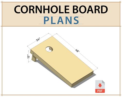 Regulation Cornhole Board Diy Plans Pdf Etsy Diy Cornhole Boards
