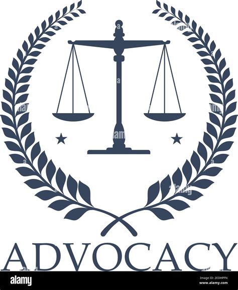 Legal Center Or Advocacy Juridical Icon Or Emblem For Advocate Or