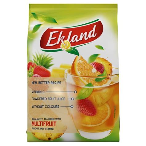 Ekland Granulated Tea Drink With Multifruit Flavour And Vitamins 300 G