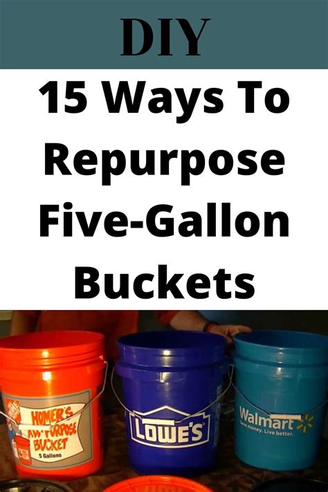Ways To Repurpose Five Gallon Buckets Diy Furniture Projects Diy Pallet Projects Cool Diy