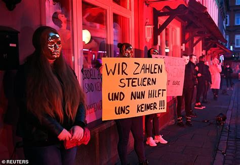 Hamburg Sex Workers Demand Germany S Brothels Reopen Daily Mail Online