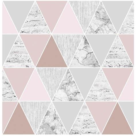 Blush Pink Light Pink Geometric Wallpaper