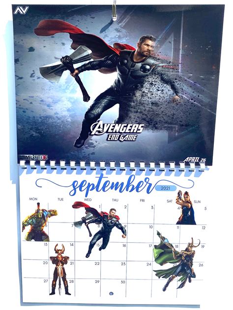 Avengers Calendar Etsy