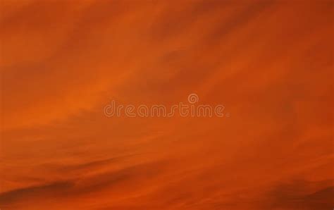 Orange Cloud And Sky Spreading On Sunset Stock Image Image Of Evening