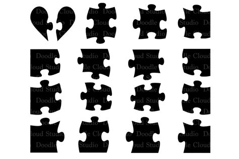 Download puzzle pieces template and use any clip art,coloring,png graphics in your website, document or presentation. Jigsaw Puzzle svg, puzzle piece svg files for Silhouette ...