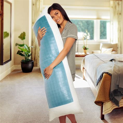 Buy Cooling Memory Foam Full Body Pillow Extra Firm Full Shredded