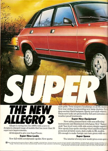 Austin Allegro 3 Range Advert 1980 Flickr Photo Sharing