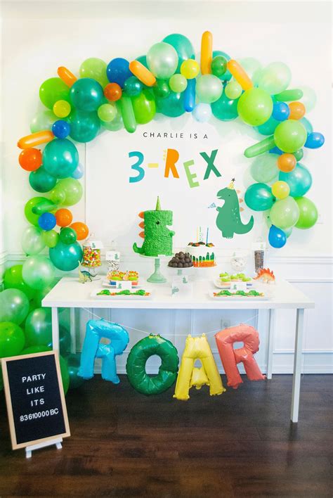 3 Rex Three Rex Dinosaur Party Backdrop Birthday Party Instant Download