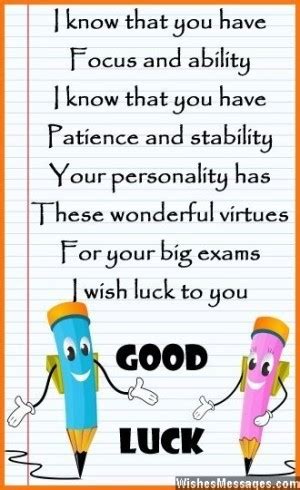 The stress and nervousness of giving an exam might seem funny but in reality, it weighs down a lot on students. For Exams Good Luck Quotes. QuotesGram
