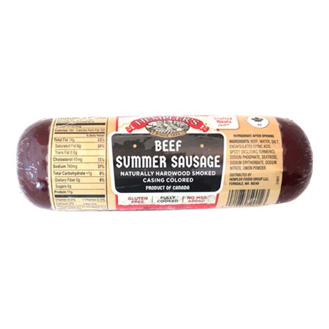 Be sure to season the ground beef with a little salt and pepper. Beef Summer Sausage - Hempler's Foods