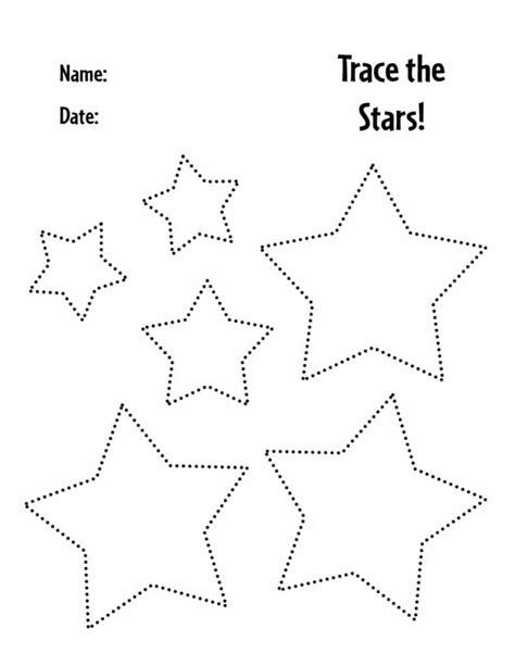 Free Star Worksheets For Preschool ⋆ The Hollydog Blog