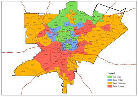 Atlanta Area Zip Code Map World Map