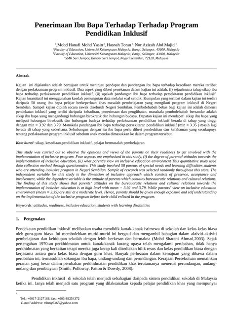 Kerajaan malaysia sedang dalam proses menjadikan pendidikan di negara ini pendidikan yang bertaraf dunia. (PDF) Penerimaan Ibu Bapa Terhadap Terhadap Program ...