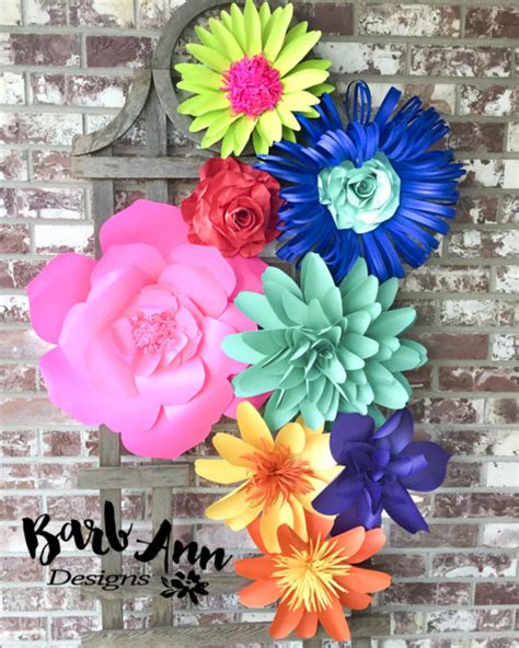 Bright Fiesta Paper Flowers Barb Ann Designs Barb Ann Designs
