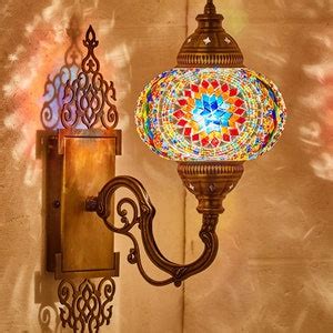 Colors Turkish Moroccan Mosaic Wall Sconce Lamp Etsy